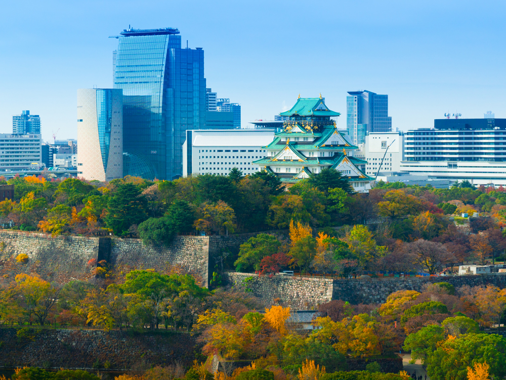 紅葉の大阪城